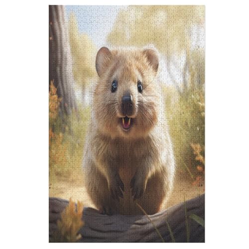 Quokka -Puzzle, 1000 Teile,Holzpuzzle Für Erwachsene Kinder, Lustiges Spielzeug, Denkspiel, Spielzeug, Bildungsspiel, Herausforderung, Pädagogisch, （78×53cm） von AAPZY
