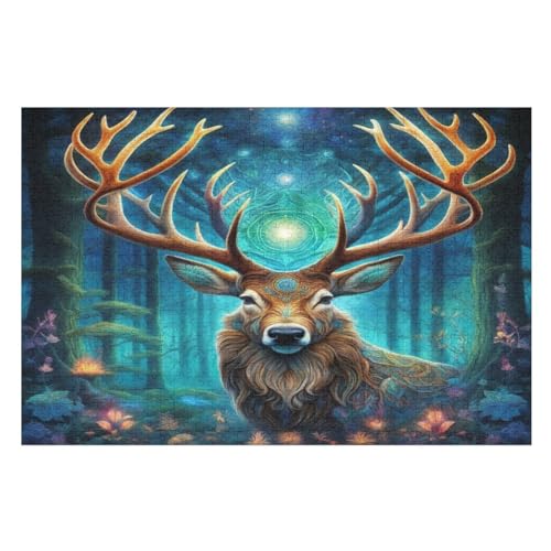REH Puzzle 1000 Teile, Holzpuzzle Für Erwachsene, Impossible Puzzle, Geschicklichkeitsspiel Für Die Ganze Familie, Puzzle Farbenfrohes Legespiel Kinder Puzzles （75×50cm） von AAPZY