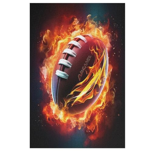 Rugby-Puzzlespiel Aus Holz, 1000 Puzzleteile, Kreatives Puzzle Für Teenager Und Erwachsene, Kreatives Spielzeug, Puzzles, （78×53cm） von AAPZY