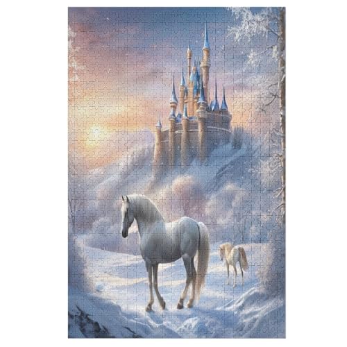 Schloss Puzzles 1000 Teile Erwachsener Kniffel Spaß Für Die Ganze Familie - 1000 Puzzleteilige Motive, Holzpuzzle Kinder Erwachsene, Impossible Puzzle Schwer （78×53cm） von AAPZY