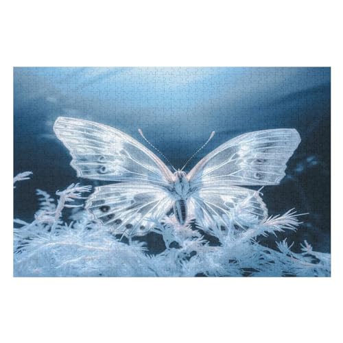 Schmetterling Holzpuzzle 1000 Teile Klassische Puzzles Erwachsene Kinder Puzzle DIY Kit Holzspielzeug Einzigartiges Geschenk Moderne Wohnkultur （75×50cm） von AAPZY