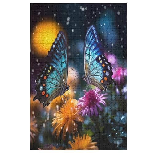 Schmetterling Puzzle 1000 Teile,Puzzles Für Erwachsene, Impossible Puzzle, Geschicklichkeitsspiel Für Die Ganze Familie, Puzzle Kinder,Holzpuzzle-Geschenk,Raumdekoration, （78×53cm） von AAPZY