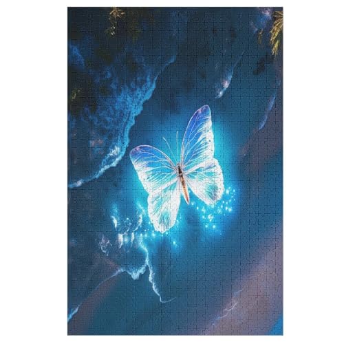 Schmetterling Puzzles 1000 Teile Erwachsener Kniffel Spaß Für Die Ganze Familie - 1000 Puzzleteilige Motive, Holzpuzzle Kinder Erwachsene, Impossible Puzzle Schwer （78×53cm） von AAPZY