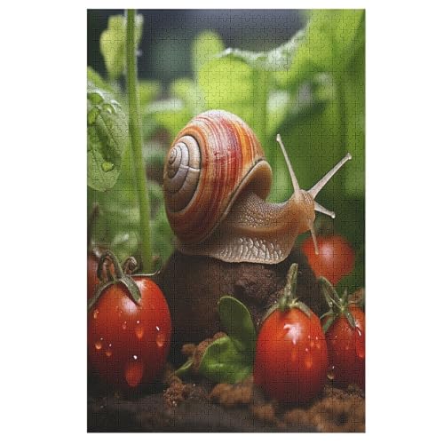 Schnecken -Puzzle, 1000 Teile,Holzpuzzle Für Erwachsene Kinder, Lustiges Spielzeug, Denkspiel, Spielzeug, Bildungsspiel, Herausforderung, Pädagogisch, （78×53cm） von AAPZY