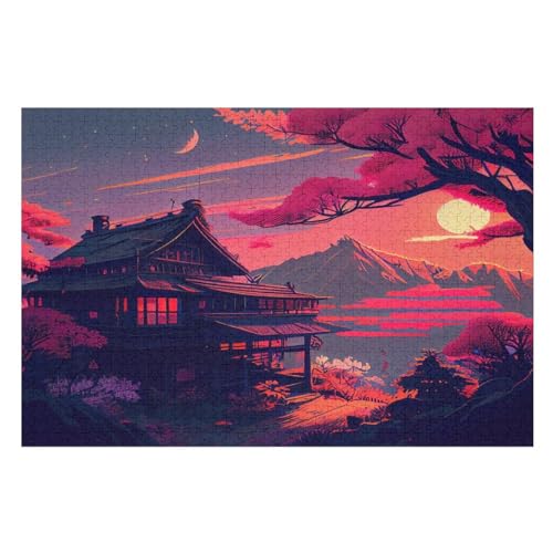 Schöne Landschaft Puzzles 1000 Teile Erwachsener Kniffel Spaß Für Die Ganze Familie - 1000 Puzzleteilige Motive, Holzpuzzle Kinder Erwachsene, Impossible Puzzle Schwer （75×50cm） von AAPZY