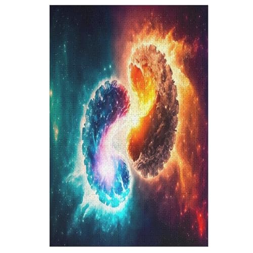 Schöner Morgen Holzpuzzle 1000 Stück Puzzles Für Erwachsene Teenager Stress Abbauen Familien-Puzzlespiel Poster 1000-teiliges Puzzle Kinder Lernspiel Spielzeug Geschenk （78×53cm） von AAPZY
