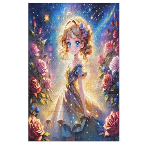 Sternenhimmel Girl Puzzle Für Erwachsene 1000 Teile Premium 100% Recyceltes Brett Zum Lernen, Lernspielzeug, Familienspiele Kinder Holzpuzzle （78×53cm） von AAPZY