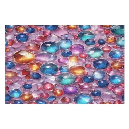 Strand mit bunten Steinen Holzpuzzle 1000 Teile,Puzzles Für Erwachsene, Impossible Puzzle, Geschicklichkeitsspiel Für Die Ganze Familie,Home Dekoration Puzzle, Puzzle Kinder Legespiel （75×50cm） von AAPZY