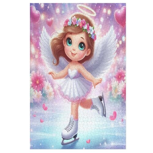 Süßer kleiner Engel 1000 Teile Puzzles Für Erwachsene Holzpuzzle Familienpuzzlespiel Stressabbau-Puzzle Für Erwachsene Kinder Ab 12 Jahren （78×53cm） von AAPZY