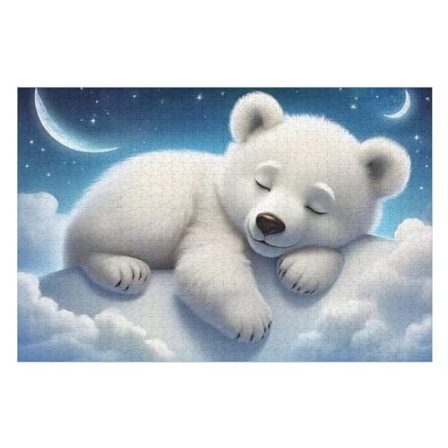 Tierbär Puzzles 1000 Teile Erwachsener Kniffel Spaß Für Die Ganze Familie - 1000 Puzzleteilige Motive, Holzpuzzle Kinder Erwachsene, Impossible Puzzle Schwer （75×50cm） von AAPZY