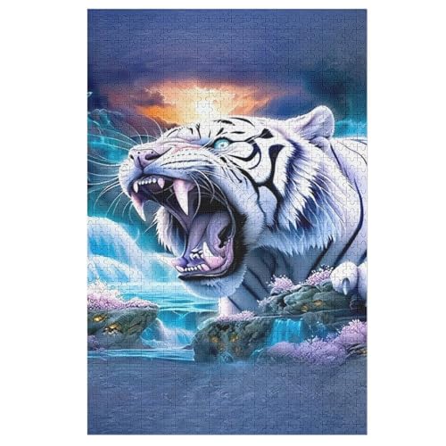 Tiger – Puzzle 1000 Teile, Holzpuzzle, Herausforderndes Geschicklichkeitsspiel Für Die Ganze Familie, Kinder Erwachsenenpuzzle Ab 12 Jahren （78×53cm） von AAPZY