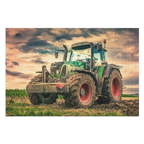 Traktor Holzpuzzle 1000 Teile Klassische Puzzles Erwachsene Kinder Puzzle DIY Kit Holzspielzeug Einzigartiges Geschenk Moderne Wohnkultur （75×50cm） von AAPZY