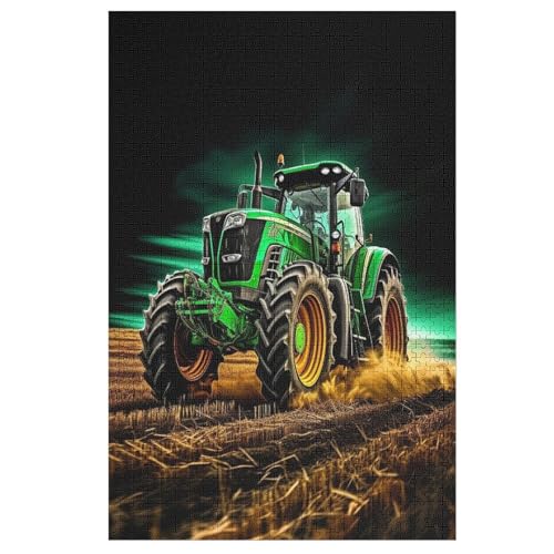 Traktor -Puzzle, 1000 Teile,Holzpuzzle Für Erwachsene Kinder, Lustiges Spielzeug, Denkspiel, Spielzeug, Bildungsspiel, Herausforderung, Pädagogisch, （78×53cm） von AAPZY