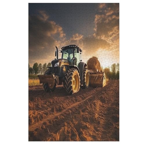 Traktor – Puzzle 1000 Teile, Holzpuzzle, Herausforderndes Geschicklichkeitsspiel Für Die Ganze Familie, Kinder Erwachsenenpuzzle Ab 12 Jahren （78×53cm） von AAPZY