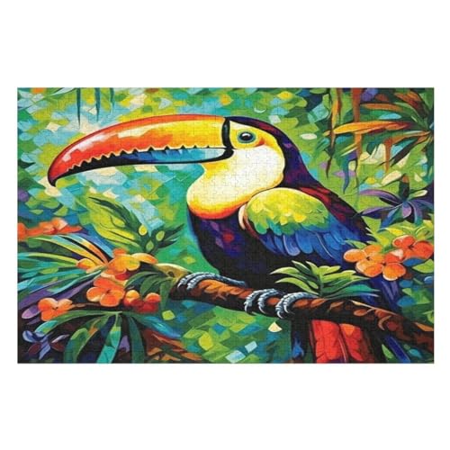 Tukane Holzpuzzle 1000 Teile Klassische Puzzles Erwachsene Kinder Puzzle DIY Kit Holzspielzeug Einzigartiges Geschenk Moderne Wohnkultur （75×50cm） von AAPZY