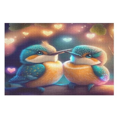 Vogelie 1000 Teile Puzzles Für Erwachsene Holzpuzzle Familienpuzzlespiel Stressabbau-Puzzle Für Erwachsene Kinder Ab 12 Jahren （75×50cm） von AAPZY