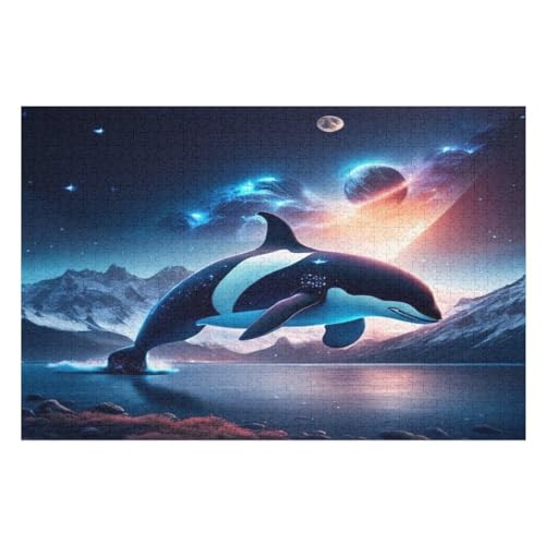 Wal Puzzle 1000 Teile,Puzzles Für Erwachsene, Impossible Puzzle, Geschicklichkeitsspiel Für Die Ganze Familie, Puzzle Kinder,Holzpuzzle-Geschenk,Raumdekoration, （75×50cm） von AAPZY