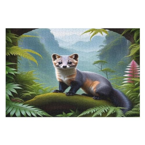 Wilde Tiere Puzzle 1000 Teile,Puzzles Für Erwachsene, Impossible Puzzle, Geschicklichkeitsspiel Für Die Ganze Familie, Puzzle Kinder,Holzpuzzle-Geschenk,Raumdekoration, （75×50cm） von AAPZY
