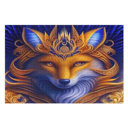 Wolf Holzpuzzle 1000 Teile,Puzzles Für Erwachsene, Impossible Puzzle, Geschicklichkeitsspiel Für Die Ganze Familie,Home Dekoration Puzzle, Puzzle Kinder Legespiel （75×50cm） von AAPZY