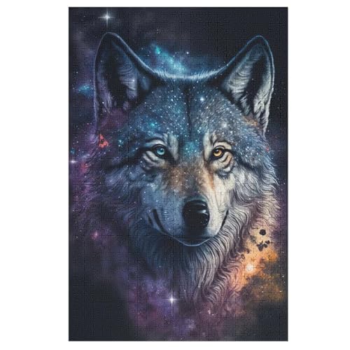Wolf Puzzle Für Erwachsene,1000-teiliges Puzzle,Puzzle Für Erwachsene Und Kinder,Holzpuzzle,Lernspielzeug, （78×53cm） von AAPZY