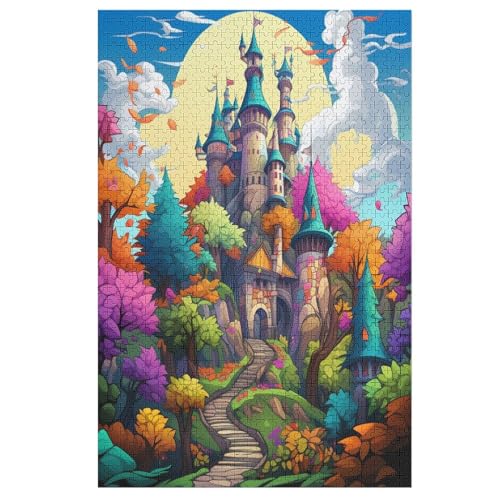 Wunderland Puzzle 1000 Teile, Holzpuzzle Für Erwachsene, Impossible Puzzle, Geschicklichkeitsspiel Für Die Ganze Familie, Puzzle Farbenfrohes Legespiel Kinder Puzzles （78×53cm） von AAPZY