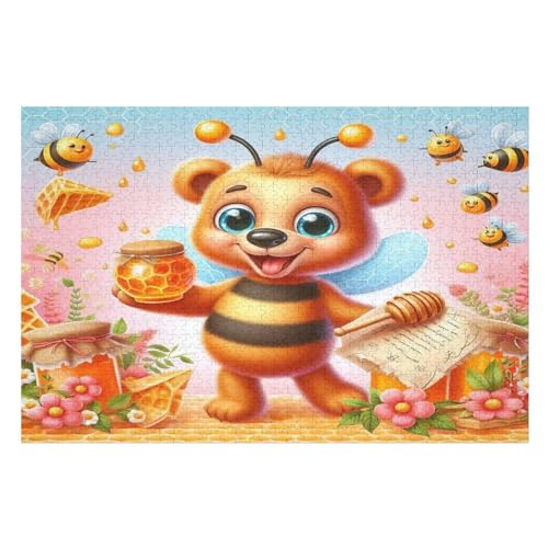 süßer Bär Puzzles 1000 Teile Erwachsener Kniffel Spaß Für Die Ganze Familie - 1000 Puzzleteilige Motive, Holzpuzzle Kinder Erwachsene, Impossible Puzzle Schwer （75×50cm） von AAPZY