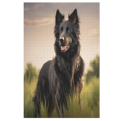 süßer Hund Holzpuzzle 1000 Teile, Knobelspiele Für Erwachsene, Teenager, Puzzles Unmögliche - Kinder Puzzle Zimmer Deko （78×53cm） von AAPZY