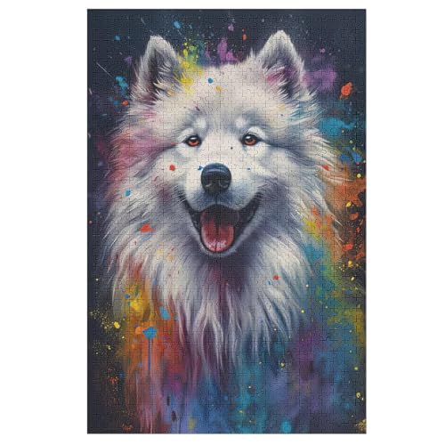 süßer Hund Holzpuzzle 1000 Teile,Puzzles Für Erwachsene, Impossible Puzzle, Geschicklichkeitsspiel Für Die Ganze Familie,Home Dekoration Puzzle, Puzzle Kinder Legespiel （78×53cm） von AAPZY