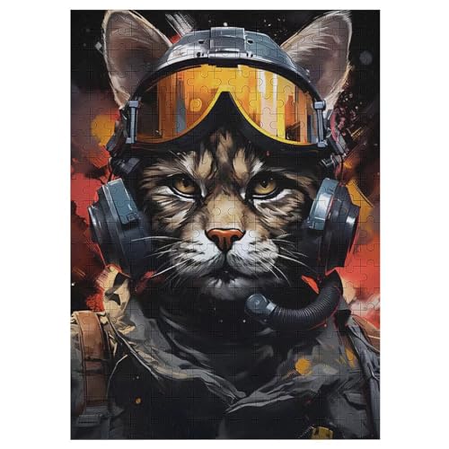 1000-teiliges Puzzles, Katze -Puzzle Für Erwachsene Kinder,Holzbrettpuzzle,Erwachsenenpuzzles,Geschenke 42×30cm von AASWDDS