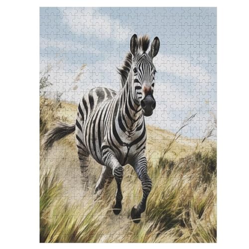 500 Teile Puzzle Für Jungen Und Mädchen, Standard-Puzzles Zebra, Familienspiele, 55×41cm von AASWDDS