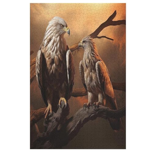 Adler Puzzles 1000 Teile Erwachsener Kniffel Spaß Für Die Ganze Familie, Holzpuzzle Kinder Erwachsene, Impossible Puzzle Schwer 78×53cm von AASWDDS