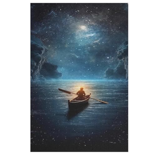 Boot Puzzles 1000 Teile Erwachsener Kniffel Spaß Für Die Ganze Familie, Holzpuzzle Kinder Erwachsene, Impossible Puzzle Schwer 78×53cm von AASWDDS