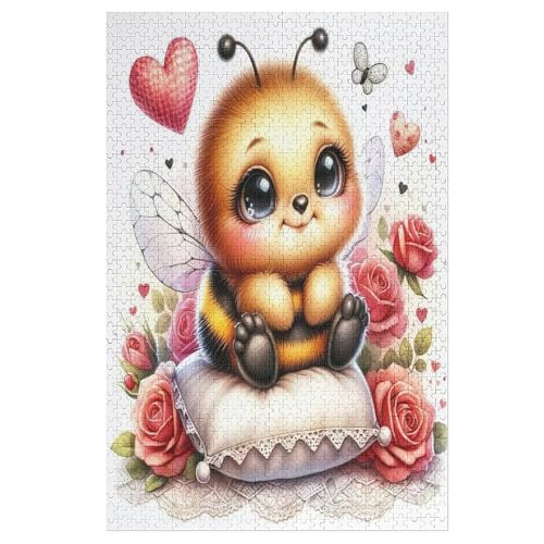 Cute Biene 1000 Teile Puzzles Für Erwachsene, Impossible Puzzle, Geschicklichkeitsspiel Für Die Ganze Familie, Kinder Holzpuzzle 78×53cm Cute Biene 1000 Teile Puzzles Für Erwachsene, Impossible Puzzle, Geschicklichkeitsspiel Für Die Ganze Familie, Kinder Holzpuzzle 78×53cm von AASWDDS