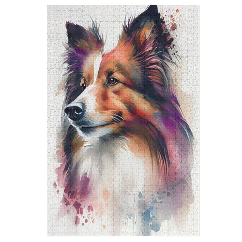 Cute Hund Puzzle 1000 Teile, Holzpuzzle Herausforderndes Geschicklichkeitsspiel Für Die Ganze Familie, Kinder Erwachsenenpuzzle Ab 12 Jahren 78×53cm Cute Hund Puzzle 1000 Teile, Holzpuzzle Herausforderndes Geschicklichkeitsspiel Für Die Ganze Familie, Kinder Erwachsenenpuzzle Ab 12 Jahren 78×53cm von AASWDDS