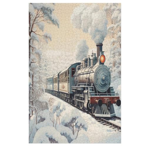 Dampfzug Puzzle 1000 Teile, Holzpuzzle Herausforderndes Geschicklichkeitsspiel Für Die Ganze Familie, Kinder Erwachsenenpuzzle Ab 12 Jahren 78×53cm Dampfzug Puzzle 1000 Teile, Holzpuzzle Herausforderndes Geschicklichkeitsspiel Für Die Ganze Familie, Kinder Erwachsenenpuzzle Ab 12 Jahren 78×53cm von AASWDDS