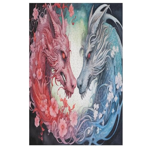 Drache Holzpuzzle 1000 Teile Klassische Puzzles Erwachsene Kinder Puzzle DIY Kit Holzspielzeug Einzigartiges Geschenk 78×53cm Drache Holzpuzzle 1000 Teile Klassische Puzzles Erwachsene Kinder Puzzle DIY Kit Holzspielzeug Einzigartiges Geschenk 78×53cm von AASWDDS
