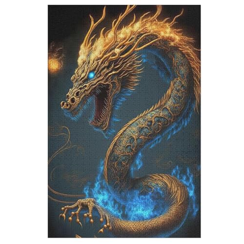 Drache Holzpuzzle 1000 Teile Klassische Puzzles Erwachsene Kinder Puzzle DIY Kit Holzspielzeug Einzigartiges Geschenk 78×53cm Drache Holzpuzzle 1000 Teile Klassische Puzzles Erwachsene Kinder Puzzle DIY Kit Holzspielzeug Einzigartiges Geschenk 78×53cm von AASWDDS