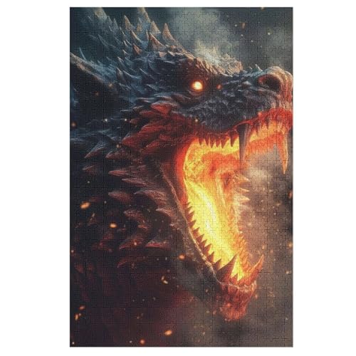 Drache Puzzle 1000 Teile, Holzpuzzle Für Erwachsene Kinder, Impossible Puzzles, Geschicklichkeitsspiel Für Die Ganze Familie 78×53cm Drache Puzzle 1000 Teile, Holzpuzzle Für Erwachsene Kinder, Impossible Puzzles, Geschicklichkeitsspiel Für Die Ganze Familie 78×53cm von AASWDDS