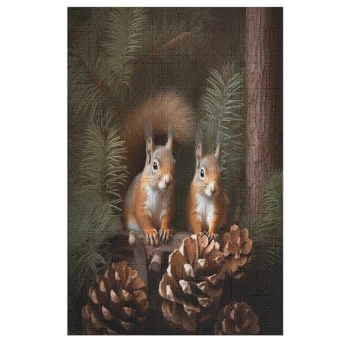 Eichhörnchen 1000 Teile Puzzles Für Erwachsene, Impossible Puzzle, Geschicklichkeitsspiel Für Die Ganze Familie, Kinder Holzpuzzle 78×53cm Eichhörnchen 1000 Teile Puzzles Für Erwachsene, Impossible Puzzle, Geschicklichkeitsspiel Für Die Ganze Familie, Kinder Holzpuzzle 78×53cm von AASWDDS