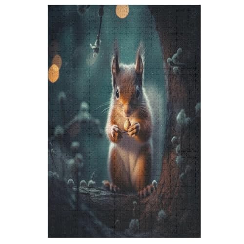 Eichhörnchen Puzzle 1000 Teile, Holzpuzzle Herausforderndes Geschicklichkeitsspiel Für Die Ganze Familie, Kinder Erwachsenenpuzzle Ab 12 Jahren 78×53cm Eichhörnchen Puzzle 1000 Teile, Holzpuzzle Herausforderndes Geschicklichkeitsspiel Für Die Ganze Familie, Kinder Erwachsenenpuzzle Ab 12 Jahren 78×53cm von AASWDDS