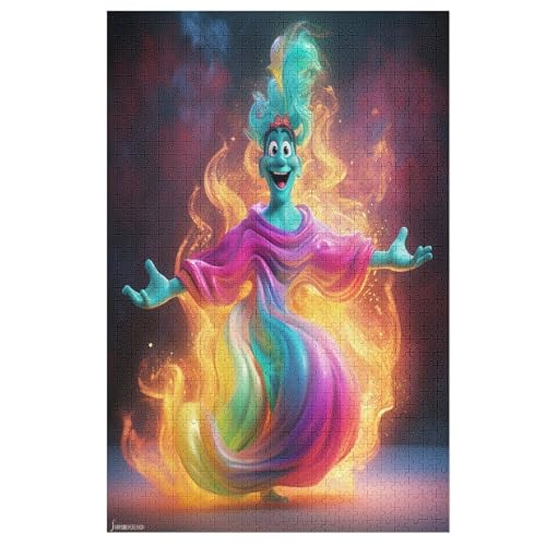 Elfenkörper Holzpuzzle 1000 Teile Klassische Puzzles Erwachsene Kinder Puzzle DIY Kit Holzspielzeug Einzigartiges Geschenk 78×53cm von AASWDDS