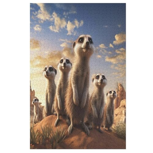 Erdmännchen Puzzle 1000 Teile, Holzpuzzle Herausforderndes Geschicklichkeitsspiel Für Die Ganze Familie, Kinder Erwachsenenpuzzle Ab 12 Jahren 78×53cm Erdmännchen Puzzle 1000 Teile, Holzpuzzle Herausforderndes Geschicklichkeitsspiel Für Die Ganze Familie, Kinder Erwachsenenpuzzle Ab 12 Jahren 78×53cm von AASWDDS