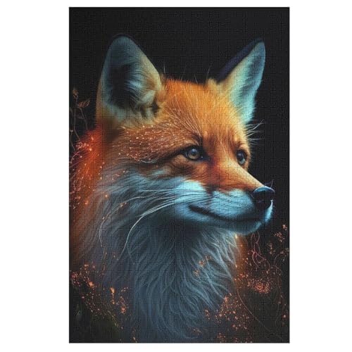Fuchs Puzzles 1000 Teile Für Jugendliche Kreatives Holzpuzzlespielzeug Familienspiel Schwierigkeitsgrad Herausforderungspuzzles 78×53cm von AASWDDS