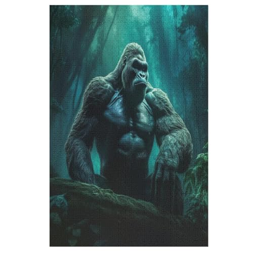 Gorilla -Puzzle, 1000 Teile,Holzpuzzle Für Erwachsene Kinder, Lustiges Spielzeug, Denkspiel, Bildungsspiel, 78×53cm Gorilla -Puzzle, 1000 Teile,Holzpuzzle Für Erwachsene Kinder, Lustiges Spielzeug, Denkspiel, Bildungsspiel, 78×53cm von AASWDDS