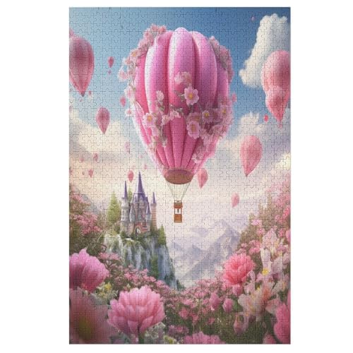 Heißluftballon Holzpuzzle 1000 Teile Klassische Puzzles Erwachsene Kinder Puzzle DIY Kit Holzspielzeug Einzigartiges Geschenk 78×53cm von AASWDDS