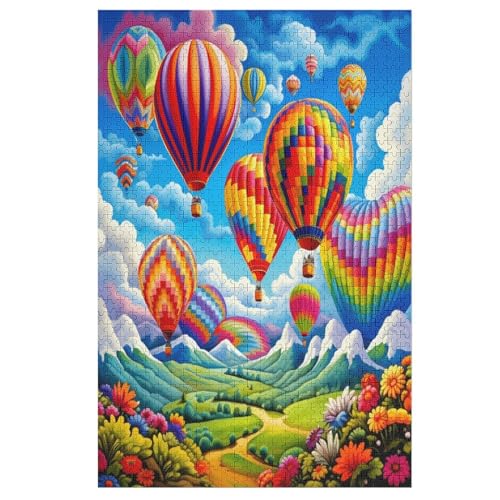 Heißluftballon Puzzle 1000 Teile, Holzpuzzle Herausforderndes Geschicklichkeitsspiel Für Die Ganze Familie, Kinder Erwachsenenpuzzle Ab 12 Jahren 78×53cm Heißluftballon Puzzle 1000 Teile, Holzpuzzle Herausforderndes Geschicklichkeitsspiel Für Die Ganze Familie, Kinder Erwachsenenpuzzle Ab 12 Jahren 78×53cm von AASWDDS
