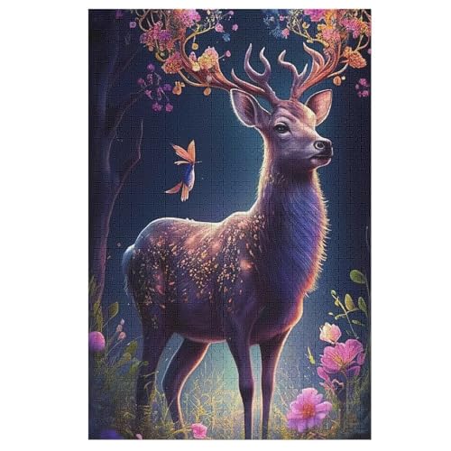 Hirsch 1000 Teile Puzzles Für Erwachsene, Impossible Puzzle, Geschicklichkeitsspiel Für Die Ganze Familie, Kinder Holzpuzzle 78×53cm Hirsch 1000 Teile Puzzles Für Erwachsene, Impossible Puzzle, Geschicklichkeitsspiel Für Die Ganze Familie, Kinder Holzpuzzle 78×53cm von AASWDDS