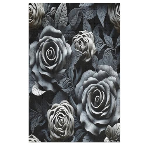 Holzpuzzle Blume Puzzle 1000 Teile Erwachsene Klassische Pädagogisches Spielzeug Kinder Lernspiel Herausforderndes Puzzles 78×53cm von AASWDDS