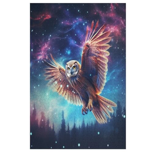 Holzpuzzles 1000 Teile Eule -Puzzle Für Jungen Und Mädchen, Schwierigkeitsgrad, Lernspiele, Familienspielzeug 78×53cm von AASWDDS