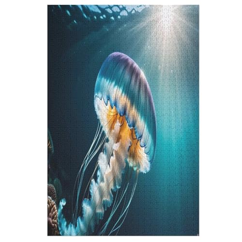 Holzpuzzles 1000 Teile JellyFisch -Puzzle Für Jungen Und Mädchen, Schwierigkeitsgrad, Lernspiele, Familienspielzeug 78×53cm Holzpuzzles 1000 Teile JellyFisch -Puzzle Für Jungen Und Mädchen, Schwierigkeitsgrad, Lernspiele, Familienspielzeug 78×53cm von AASWDDS